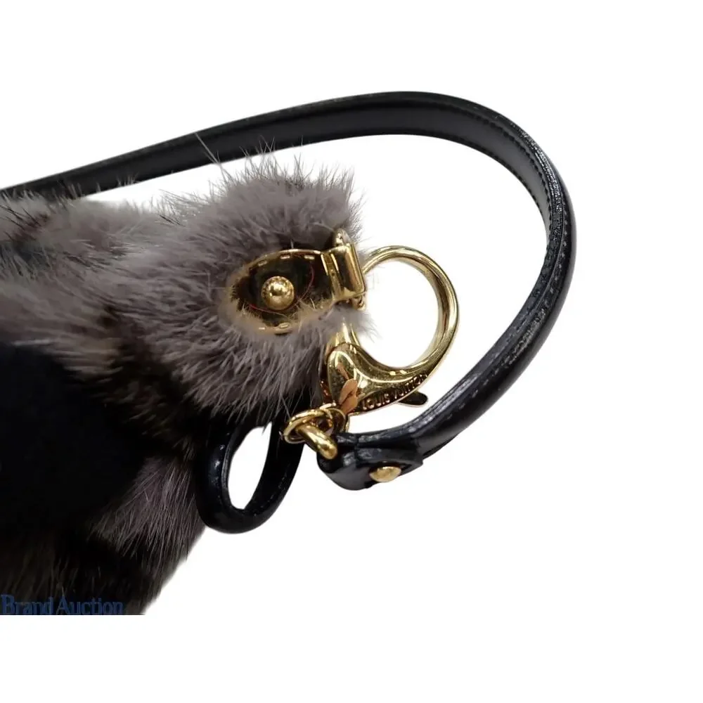 Louis Vuitton Mink Fur Bag Monogram Milla Vision MM Gray Vintage Rare Shoulder